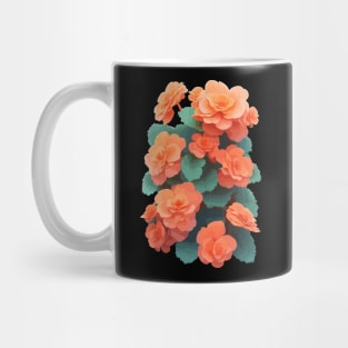 Orange Begonia Flowers Mug